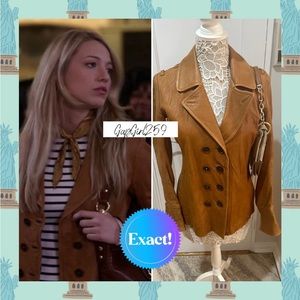 SOLD Duarte Jeans Leather Jacket S ASO Gossip Girl Serena van der Woodsen